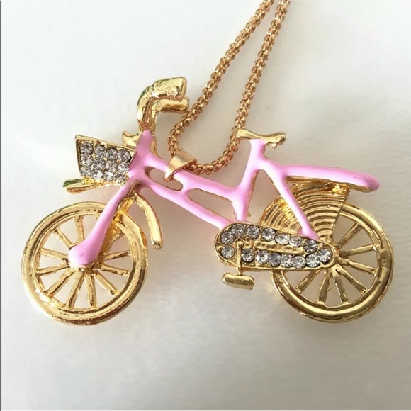 Pink Bicycle Necklace - Picture 3 of 3